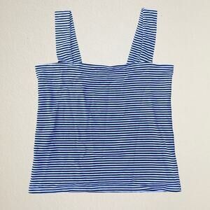 LOFT black and white striped tank top, coastal preppy